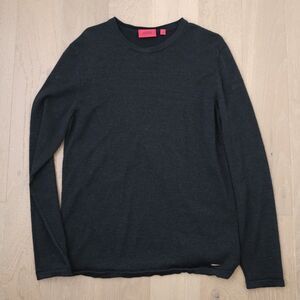 HUGO Hugo Boss Sepo Black Metallic Lurex Shimmer Sweater Men's M